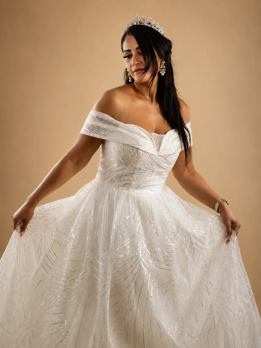 Mariée en robe blanche photographiée en reportage de mariage à Gradignan