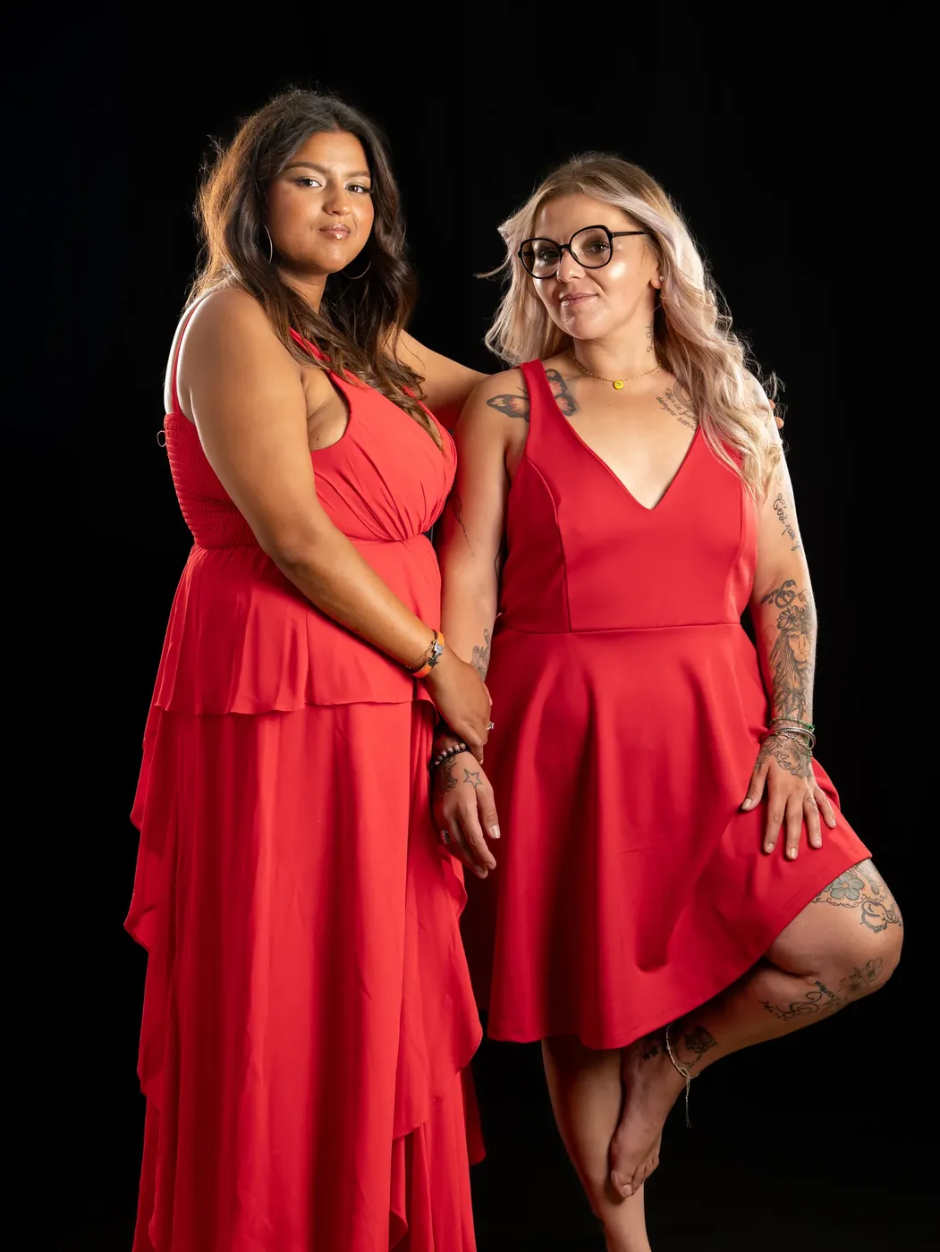 Portrait artistique sur fond noir réalisé au studio photo de Gradignan